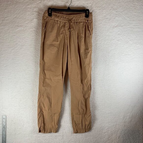 Poetry Pants - Poetry Women's Elastic Waist Brown Drawstring Trouser Pants 100% Cotton‎ Size 6